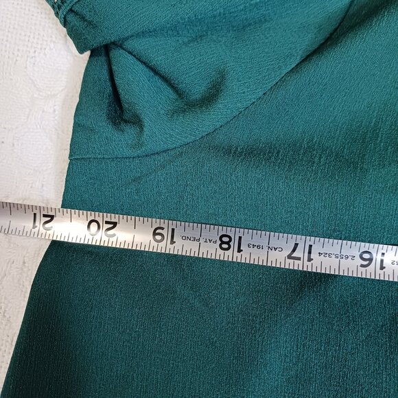 The Pioneer Woman's Ruffle Collar Lace Trim Blouse Green Size M (8-10) - Picture 7 of 10